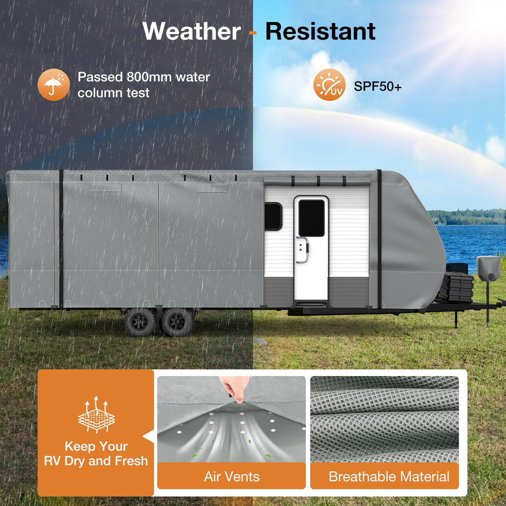 30-33FT Water-Resistant Travel Trailer RV Cover Y7132