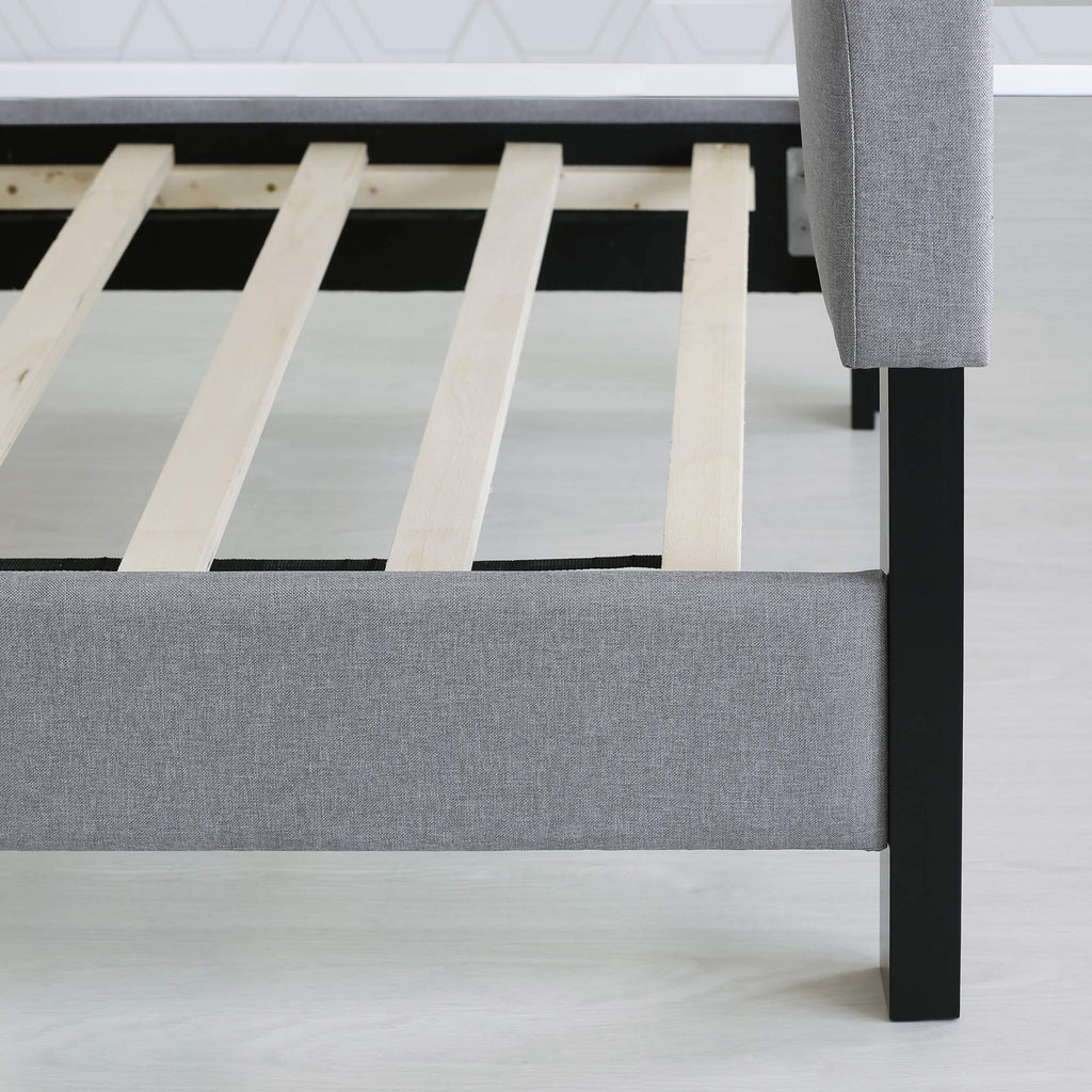 California King Upholstered Platform Bed Frame Y4859