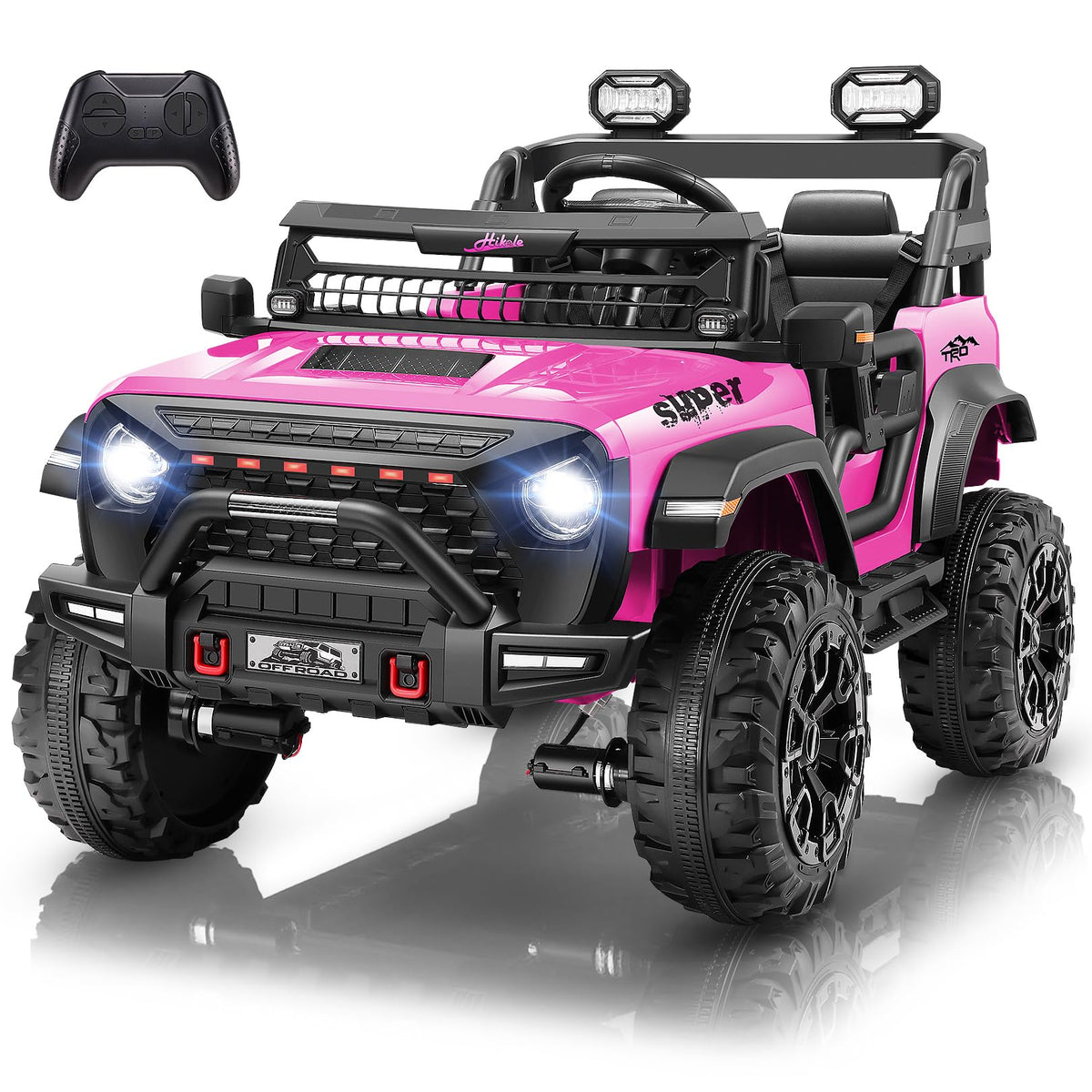 24V 2 Seater Pink Ride on Toy U1600