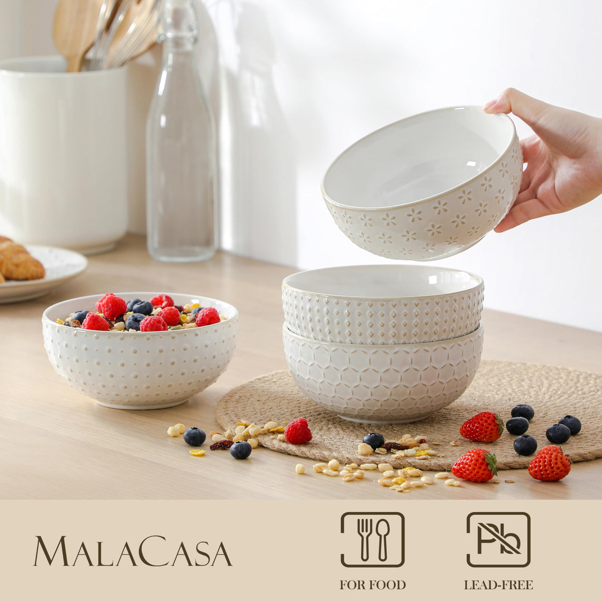 30 Ounce Ceramic Soup Bowls Set of 4 E6134