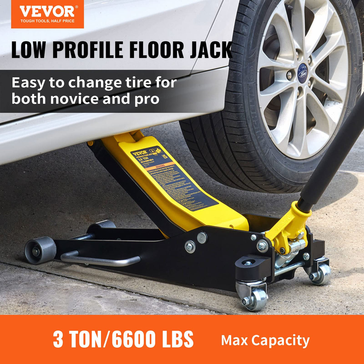 3 Ton Low Profile Aluminum Steel Floor Jack W228628