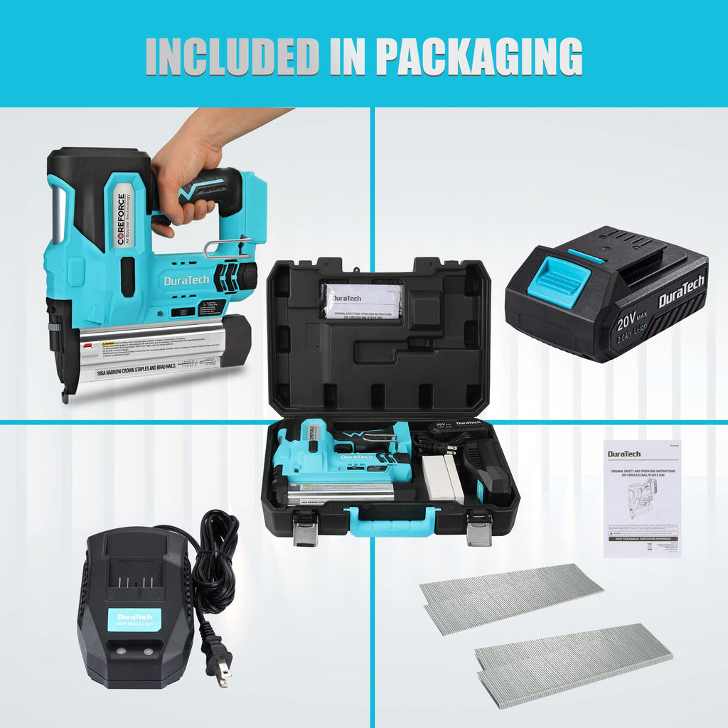 20V Cordless 18 Gauge 2-in-1 Nail Staple Gun H6873