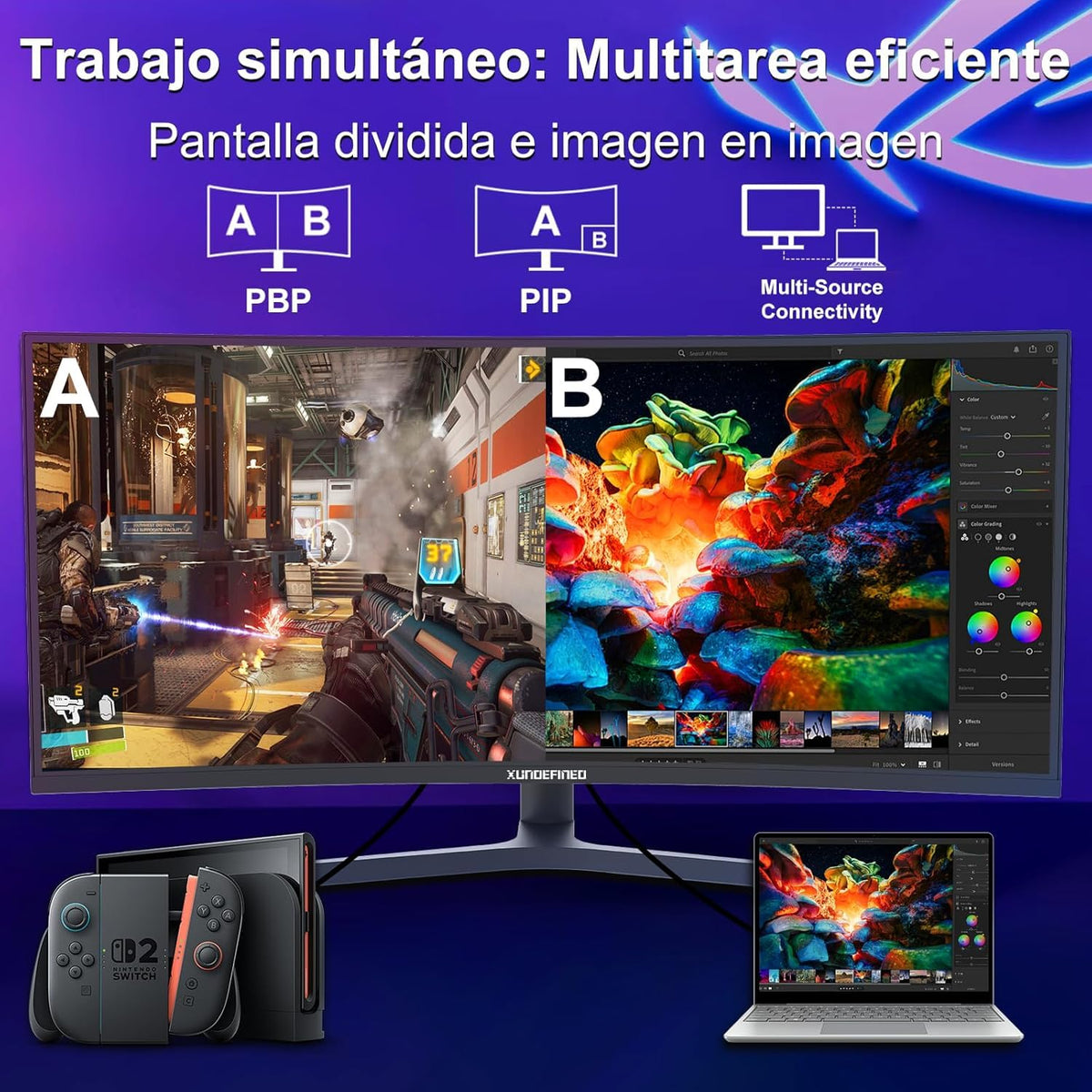 34 Inch Curved Ultrawide Gaming Monitor 180Hz UWQHD O6472