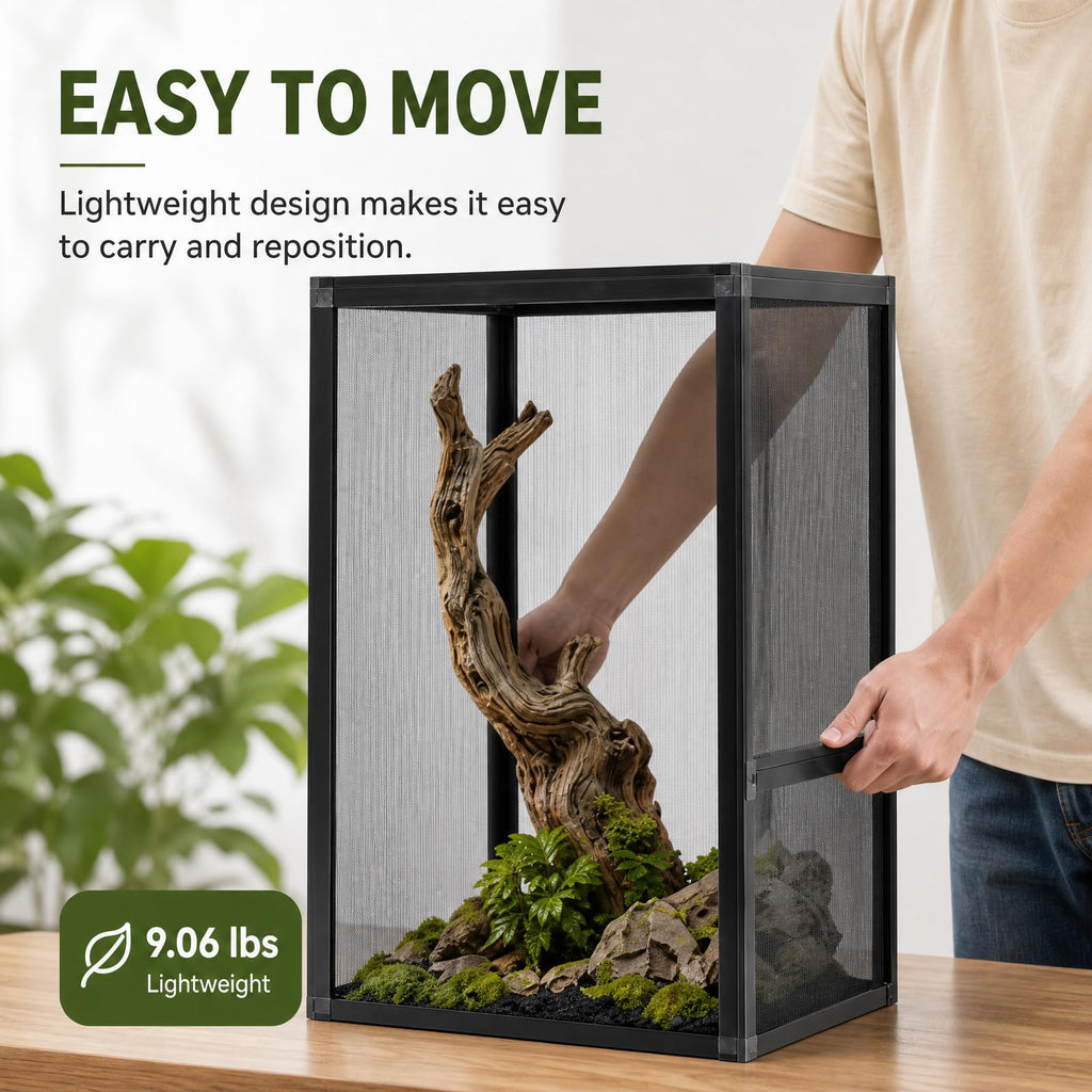 Aluminum Reptile Terrarium Enclosure with Locking Latches T276867