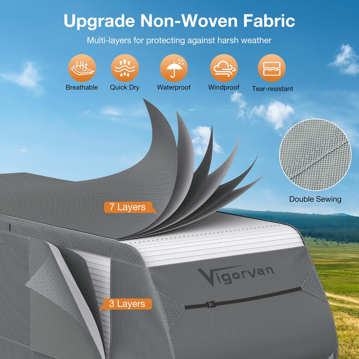 30-33FT Water-Resistant Travel Trailer RV Cover Y7132