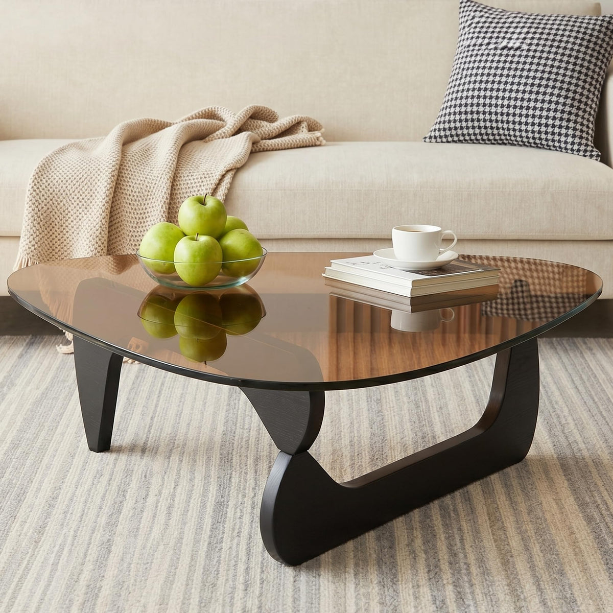 32" Black Tempered Glass Coffee Table W102296