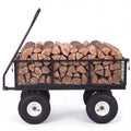 800LBS Heavy Duty Steel Garden Cart with Removable Mesh Sides B18826