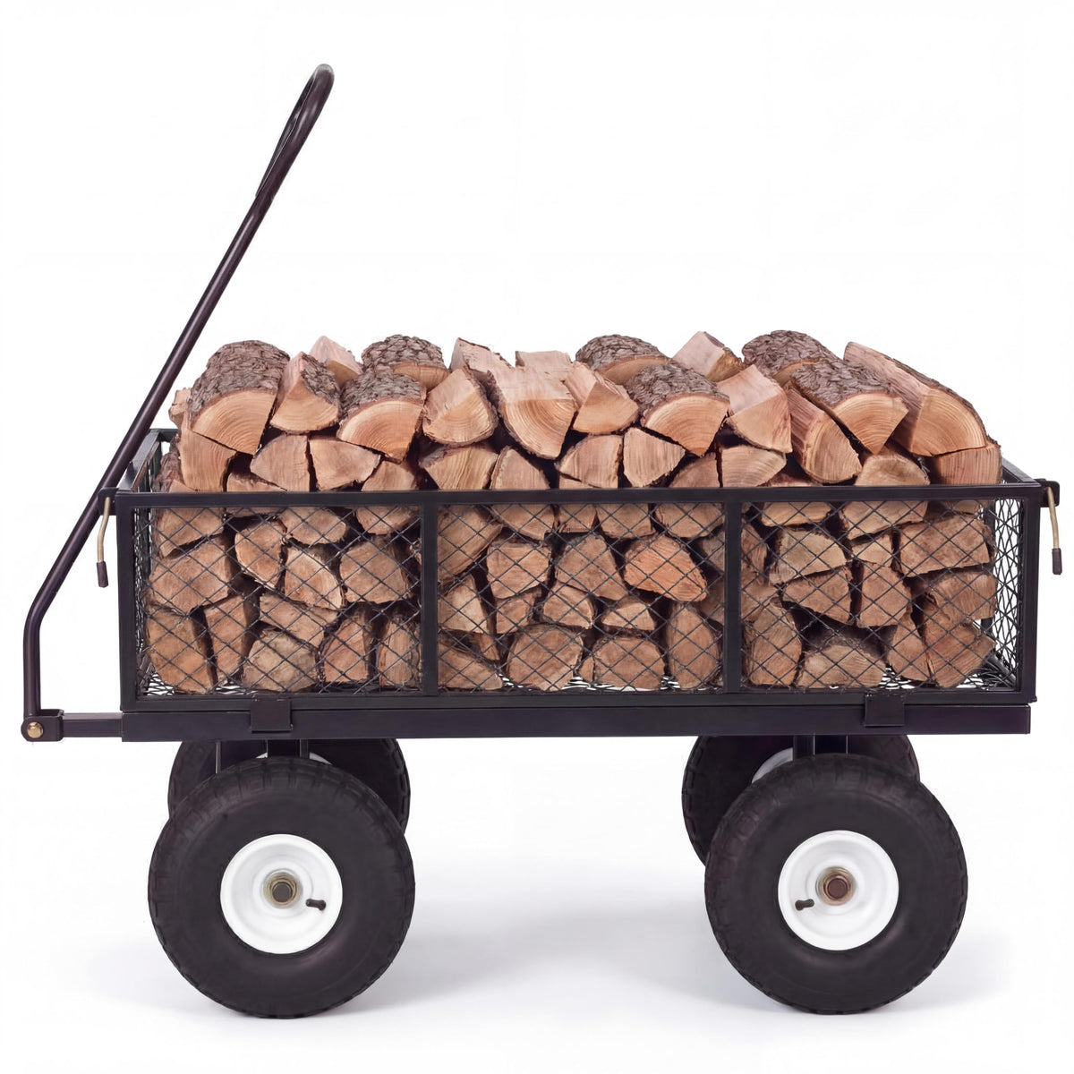 800LBS Heavy Duty Steel Garden Cart with Removable Mesh Sides B18826