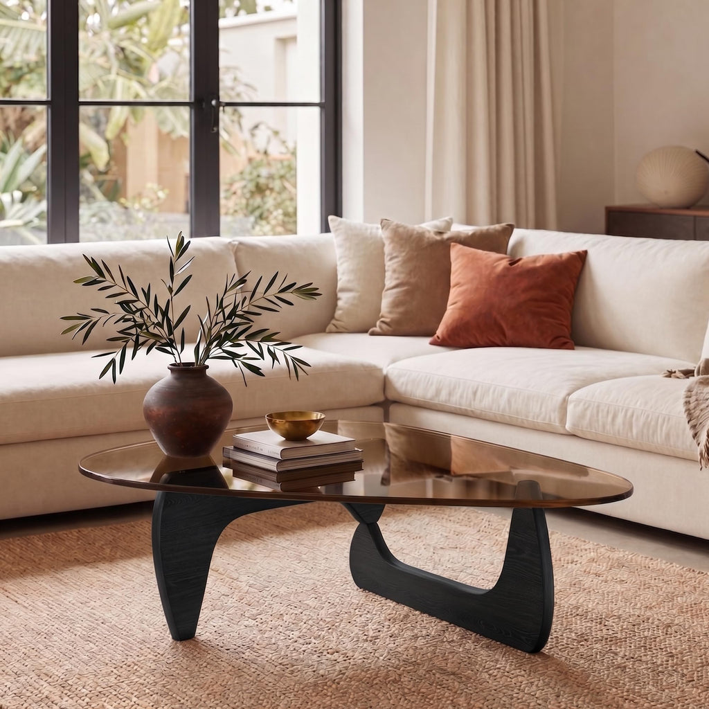 32" Black Tempered Glass Coffee Table W102296