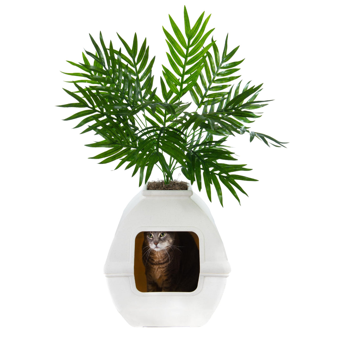 White Hidden Litter Box Planter with Carbon Filter Y603