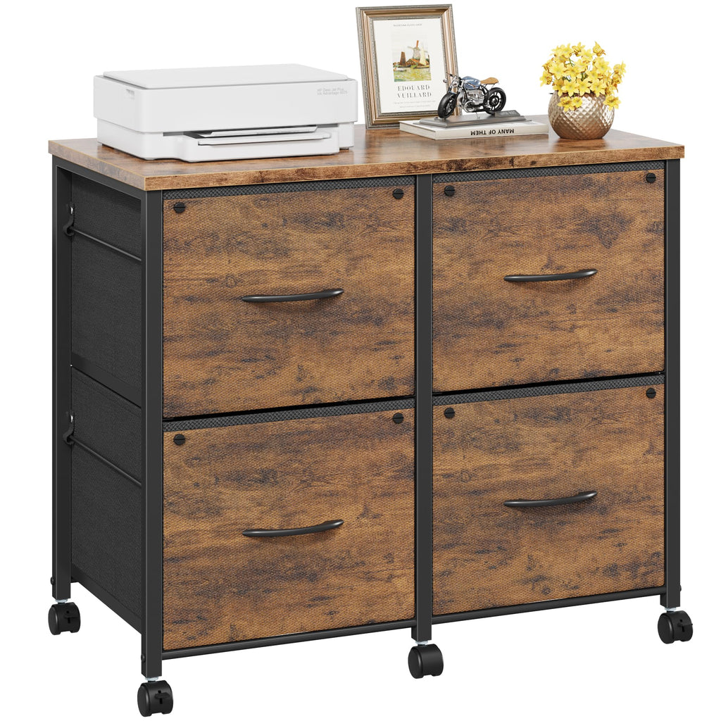 4 Drawer Mobile Lateral File Cabinet B2032