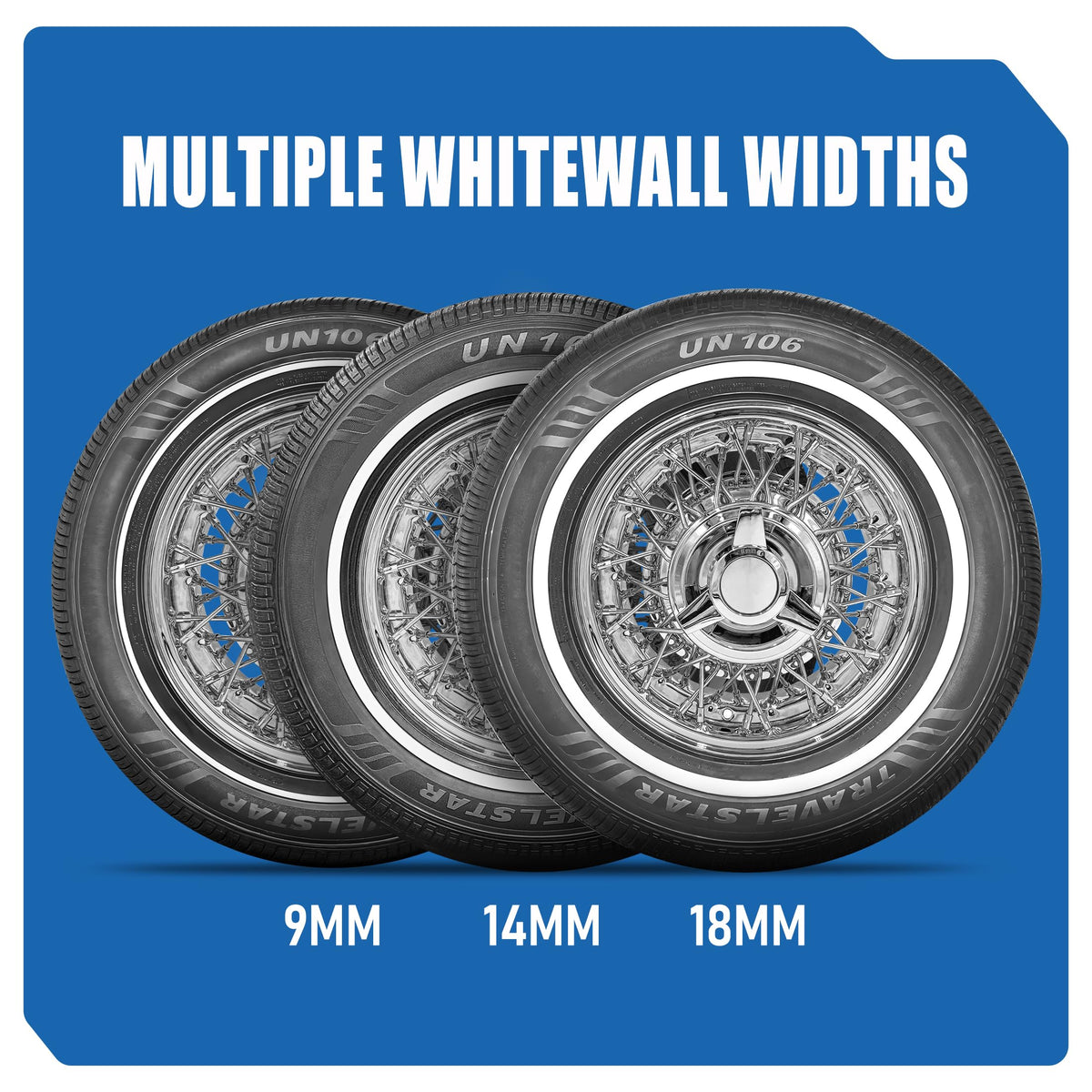 Set of 4 White Wall Radial Tire I8760