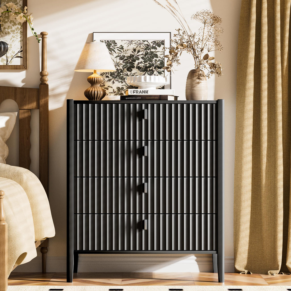 Black 4 Drawer Dresser Z4232