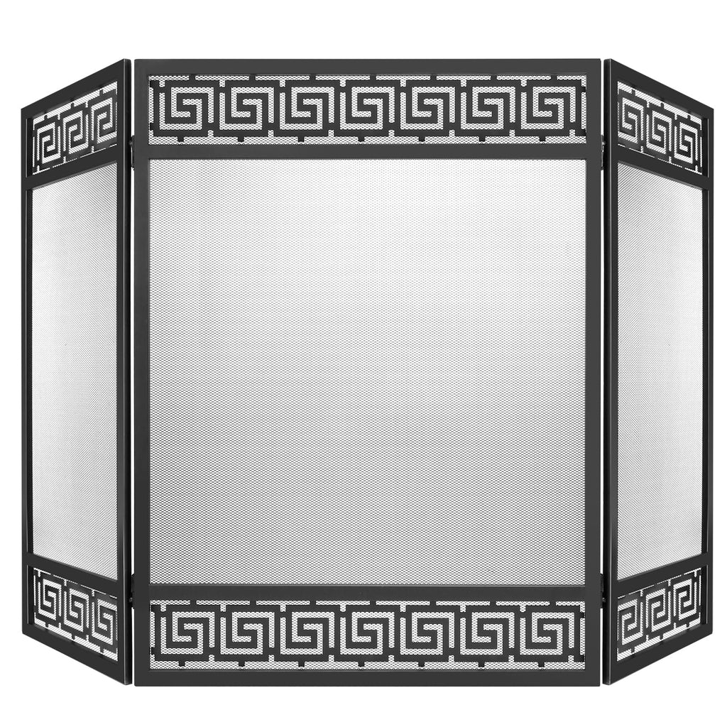 50"x32" 3 Panel Steel Fireplace Screen B49797