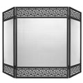 50"x32" 3 Panel Steel Fireplace Screen B49797