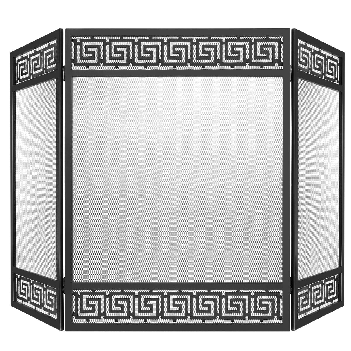 50"x32" 3 Panel Steel Fireplace Screen B49797