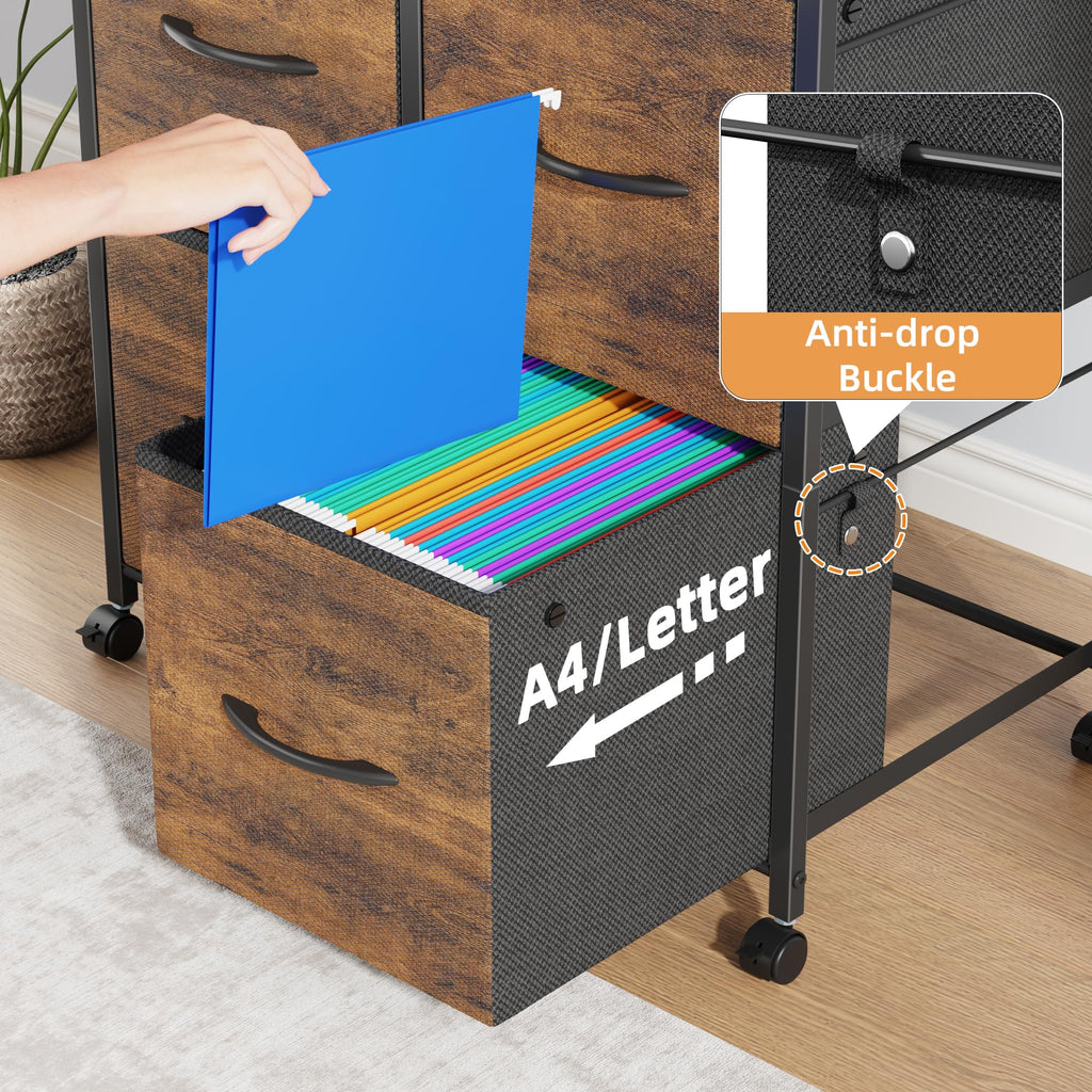 4 Drawer Mobile Lateral File Cabinet B2032