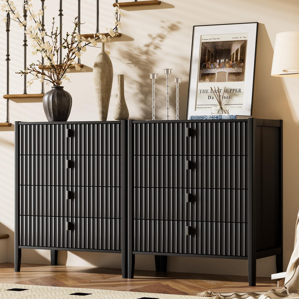Black 4 Drawer Dresser Z4232