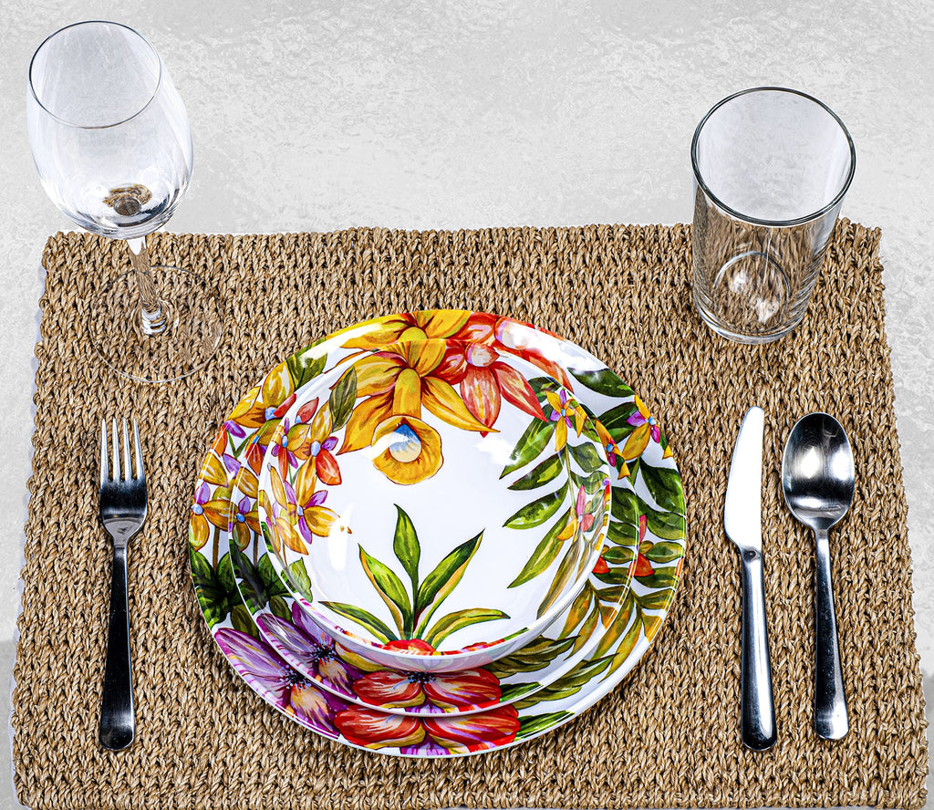 12 Piece Melamine Dinnerware Set S316