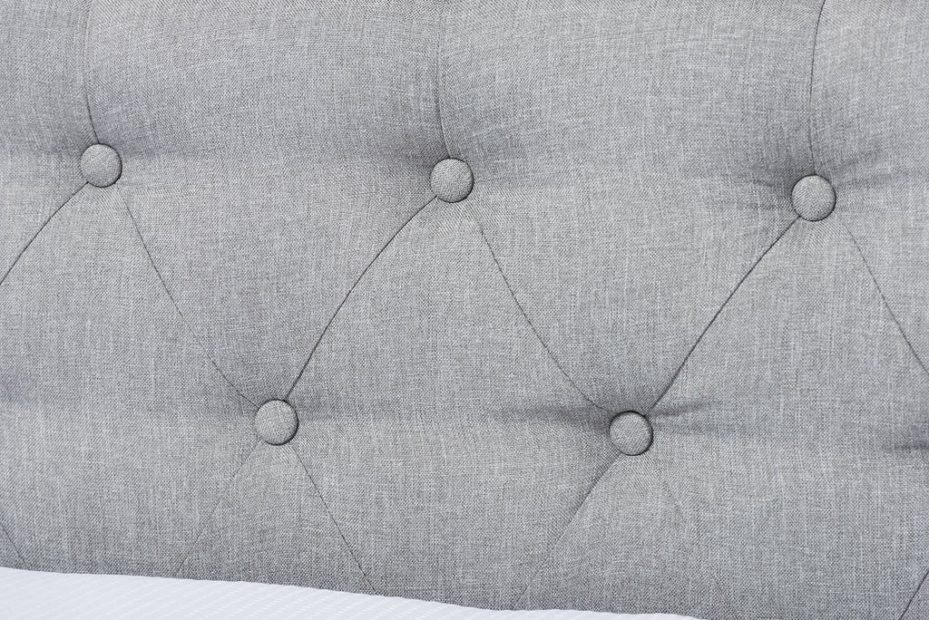 Light Beige Fabric Trundle Daybed E528337