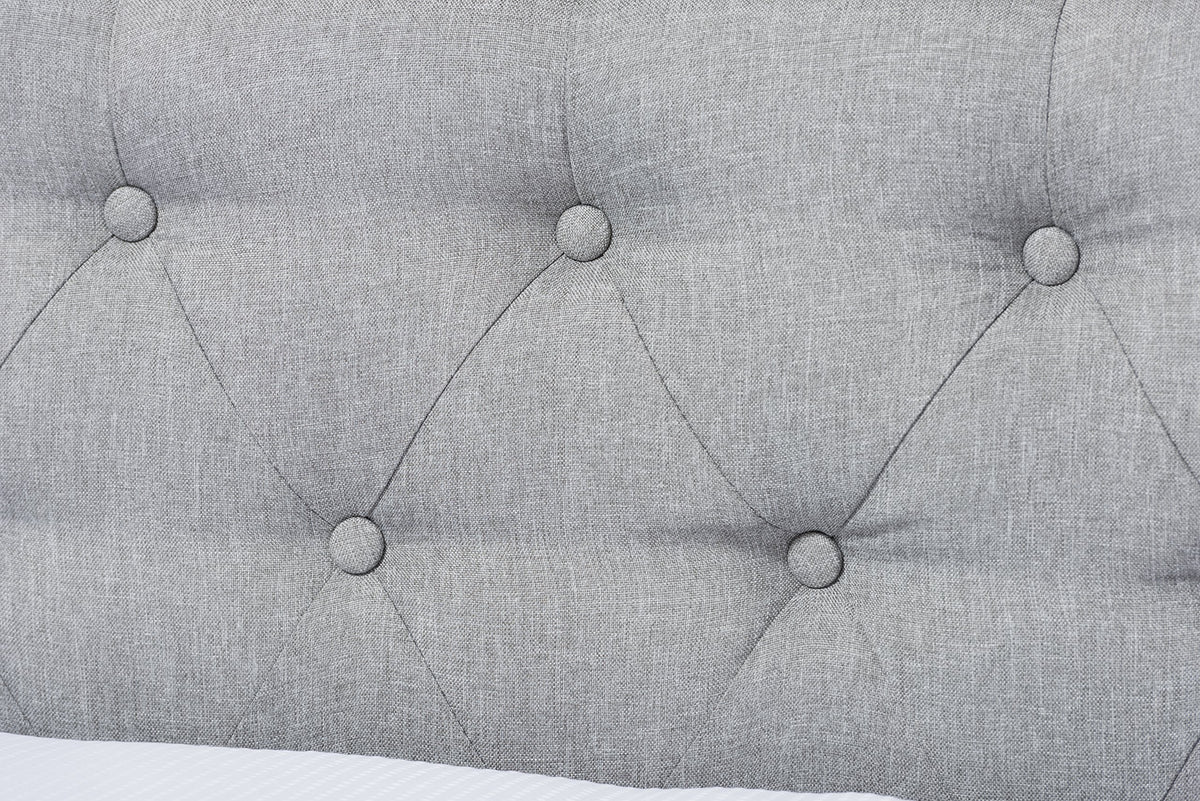 Light Beige Fabric Trundle Daybed E528337